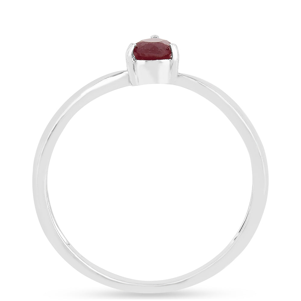 Stříbro 925/1000 - Prsten s Thajským Rubínem - Karátové číslo: 0.52. přibližná hmotnost: 1.5 gramů 3 