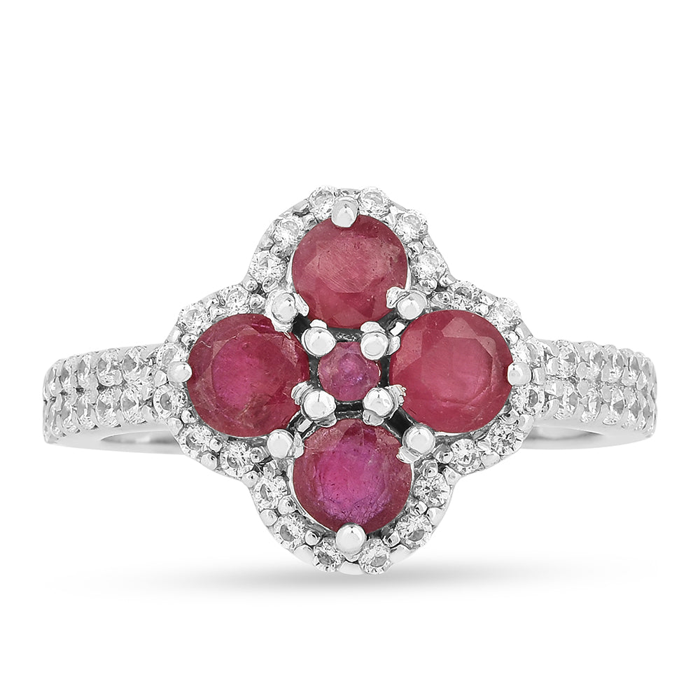 Stříbro 925/1000 - Prsten s Thajským Rubínem - Karátové číslo: 2.28. přibližná hmotnost: 3.22 gramů 2 