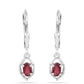 Stříbro 925/1000 - Náušnice s Thajským Rubínem - Karátové číslo: 0.71. přibližná hmotnost: 1.68 gramů