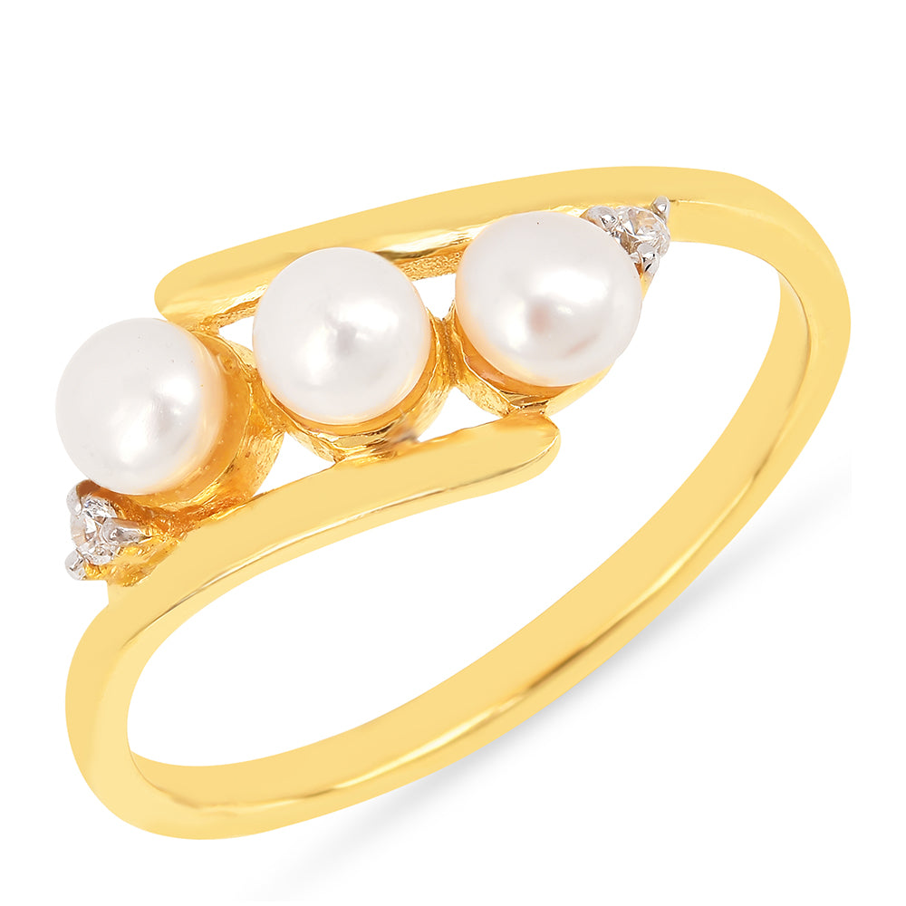 Pozlacené Stříbro 925/1000 - Prsten s Bílým Zirkonem - Karátové číslo: 0.92. přibližná hmotnost: 1.71 gramů 1 