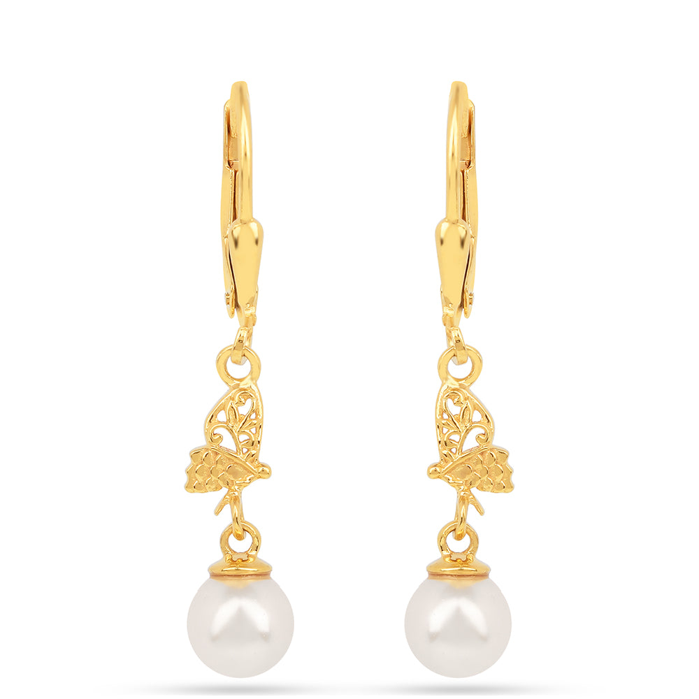 Pozlacené Stříbro 925/1000 - Náušnice  - Karátové číslo: 3.75. přibližná hmotnost: 2.18 gramů 1 