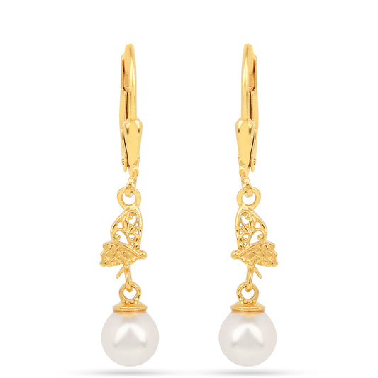 Pozlacené Stříbro 925/1000 - Náušnice  - Karátové číslo: 3.75. přibližná hmotnost: 2.18 gramů