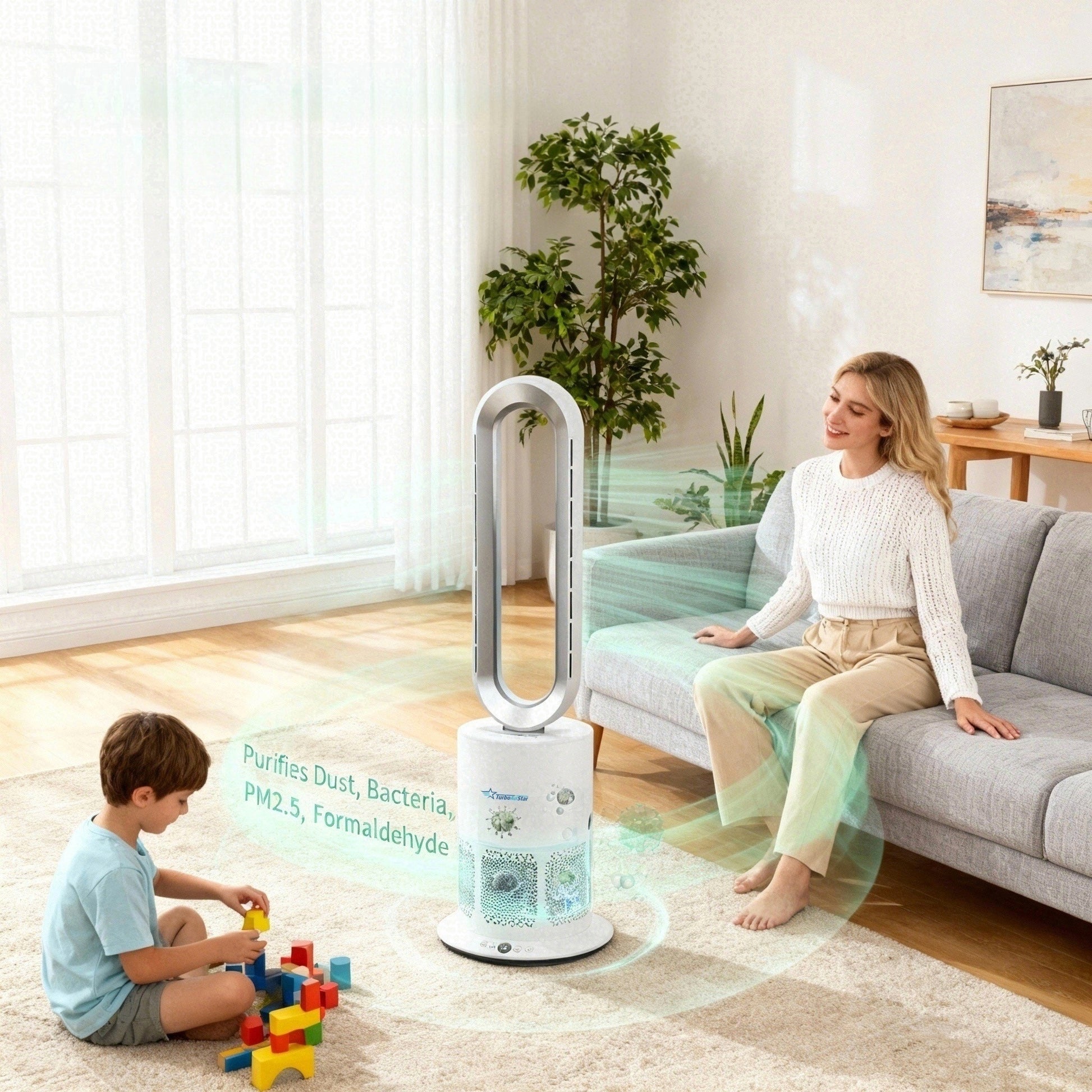 TurboAirStar Čistička vzduchu s ventilátorem pro chlazení nebo ohřátí vzduchu 15 