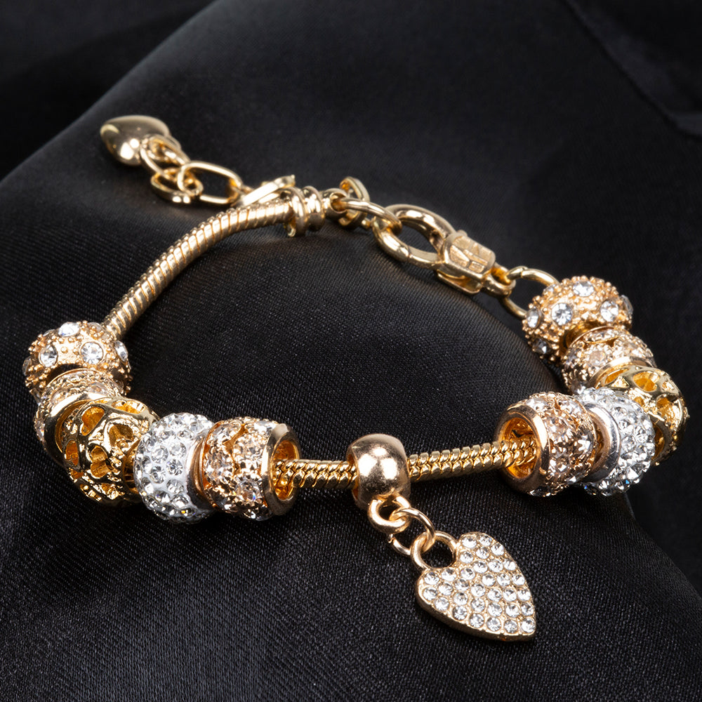 Pozlacená slitina - Náramek s Bílým Emporia® Křišťálem přibližná hmotnost: 28 gramů 3 