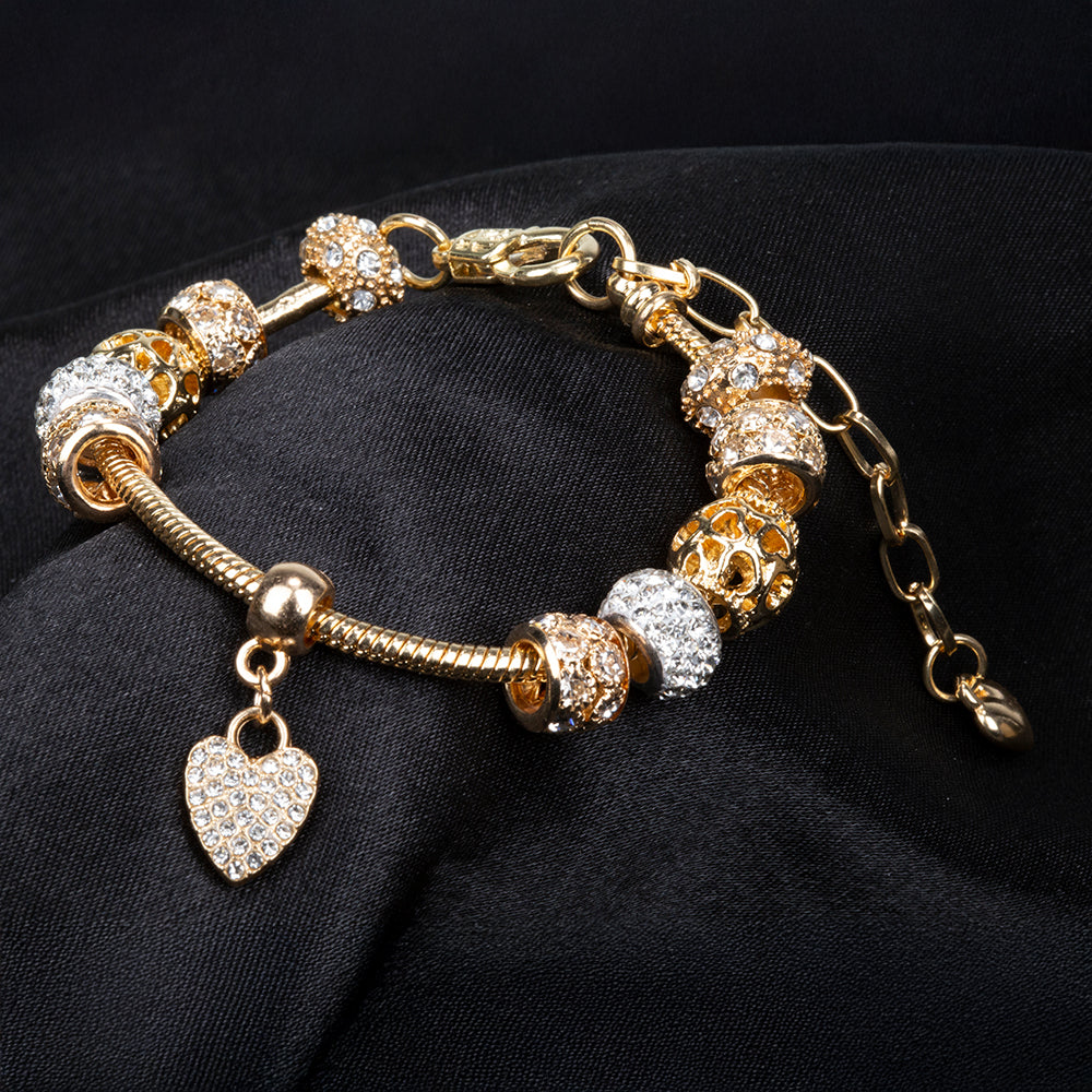 Pozlacená slitina - Náramek s Bílým Emporia® Křišťálem přibližná hmotnost: 28 gramů 5 