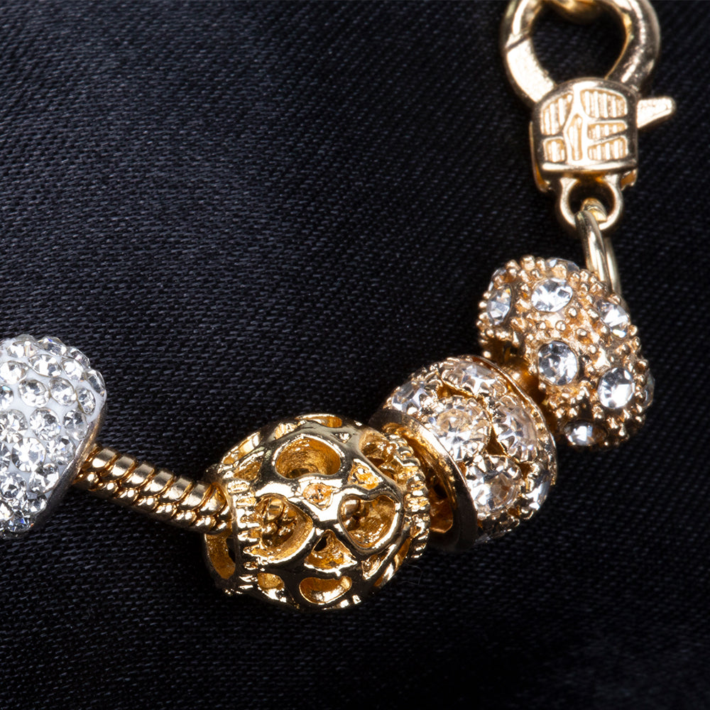 Pozlacená slitina - Náramek s Bílým Emporia® Křišťálem přibližná hmotnost: 28 gramů