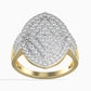 14K Zlatý Prsten s Bílým Diamantem (95 ks)