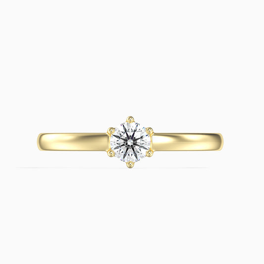 14K Zlatý Prsten s Bílým Diamantem s GIA certifikátem