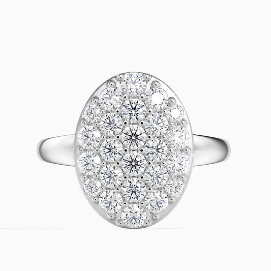 14K Zlatý Prsten s 24 Bílým Diamantem