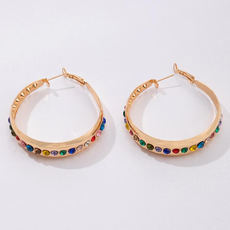 Pozlacené Slitinové Náušnice s Červeným Emporia® Křišťálem a Modrým Emporia® Křišťálem 4 