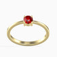 14K Zlatý Prsten s Červeným Diamantem