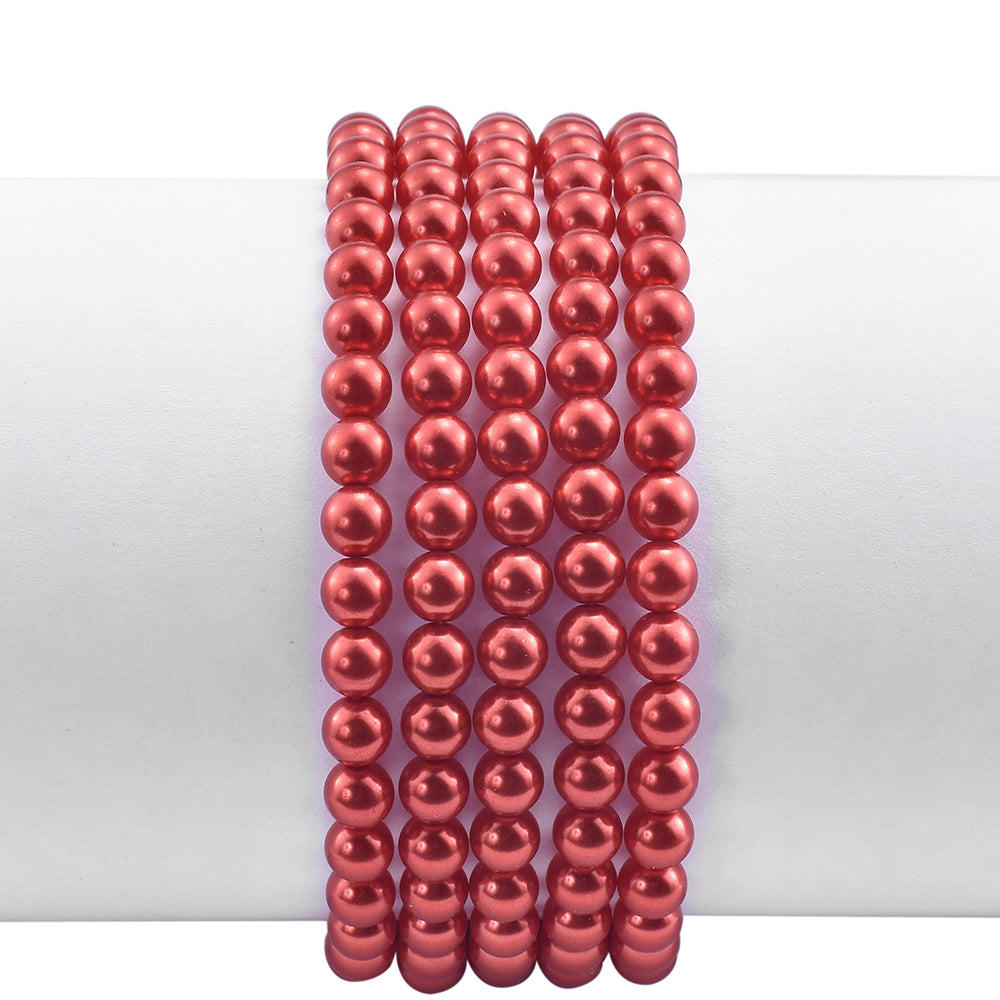 Pozlacené Stříbro 925/1000 - Náramek s Červená sladkovodní Perlou - Karátové číslo: 247. přibližná hmotnost: 52.81 gramů 2 