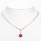 Pozlacený 925 / 1000 Sterlingové Stříbro Náhrdelník s Červená sladkovodní Perlou