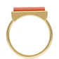 Pozlacený Stříbrný Prsten s Červeným Onyxem