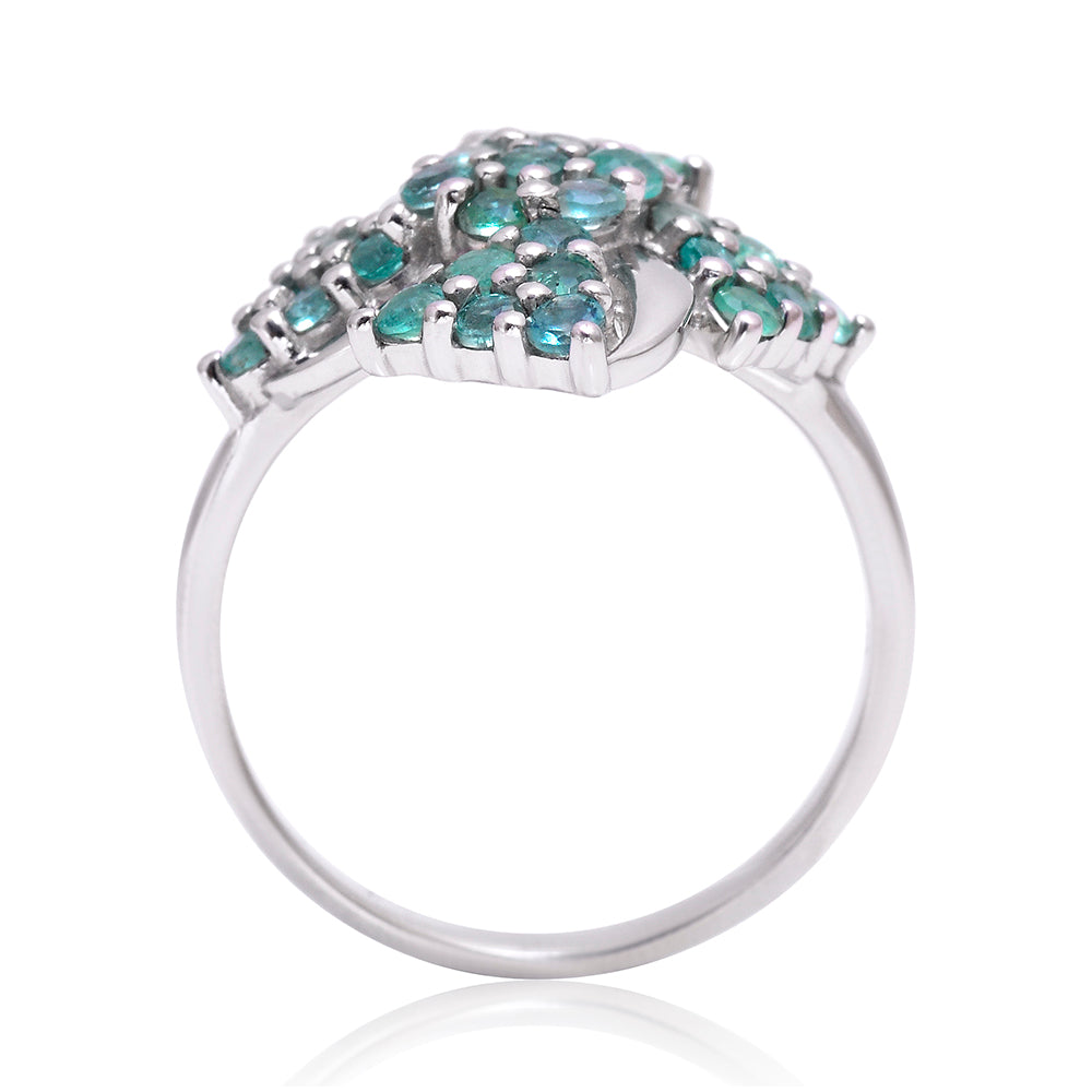 Stříbrný Prsten s Brazilským Smaragdem