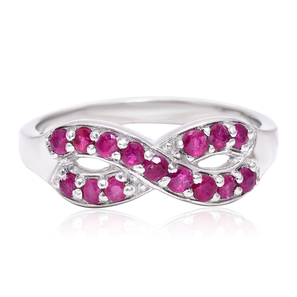 Stříbrný Prsten s Madagaskarským Rubínem 1 