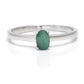 925 / 1000 Sterlingové Stříbro Prsten s Brazilským Smaragdem