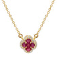 Pozlacené Stříbro 925/1000 - Náhrdelník s Madagaskarským Rubínem - Karátové číslo: 1.25. přibližná hmotnost: 4.02 gramů