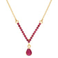 Pozlacené Stříbro 925/1000 - Náhrdelník s Madagaskarským Rubínem - Karátové číslo: 2.54. přibližná hmotnost: 4.26 gramů