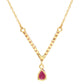 Pozlacené Stříbro 925/1000 - Náhrdelník s Madagaskarským Rubínem - Karátové číslo: 2.54. přibližná hmotnost: 4.26 gramů