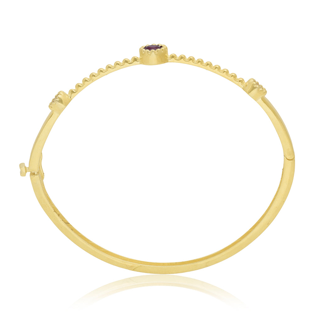 Pozlacené Stříbro 925/1000 - Náramek s Madagaskarským Rubínem - Karátové číslo: 2. přibližná hmotnost: 9.92 gramů