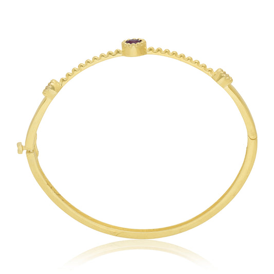 Pozlacené Stříbro 925/1000 - Náramek s Madagaskarským Rubínem - Karátové číslo: 2. přibližná hmotnost: 9.92 gramů