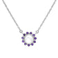 925 / 1000 Sterlingové Stříbro Náhrdelník s Marockým Ametystem a Bílou Sladkovodní Perlou