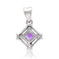 Stříbro 925/1000 - Přívěsek s Marockým Ametystem a Bílým Topazem - Karátové číslo: 0.95. přibližná hmotnost: 2.4 gramů
