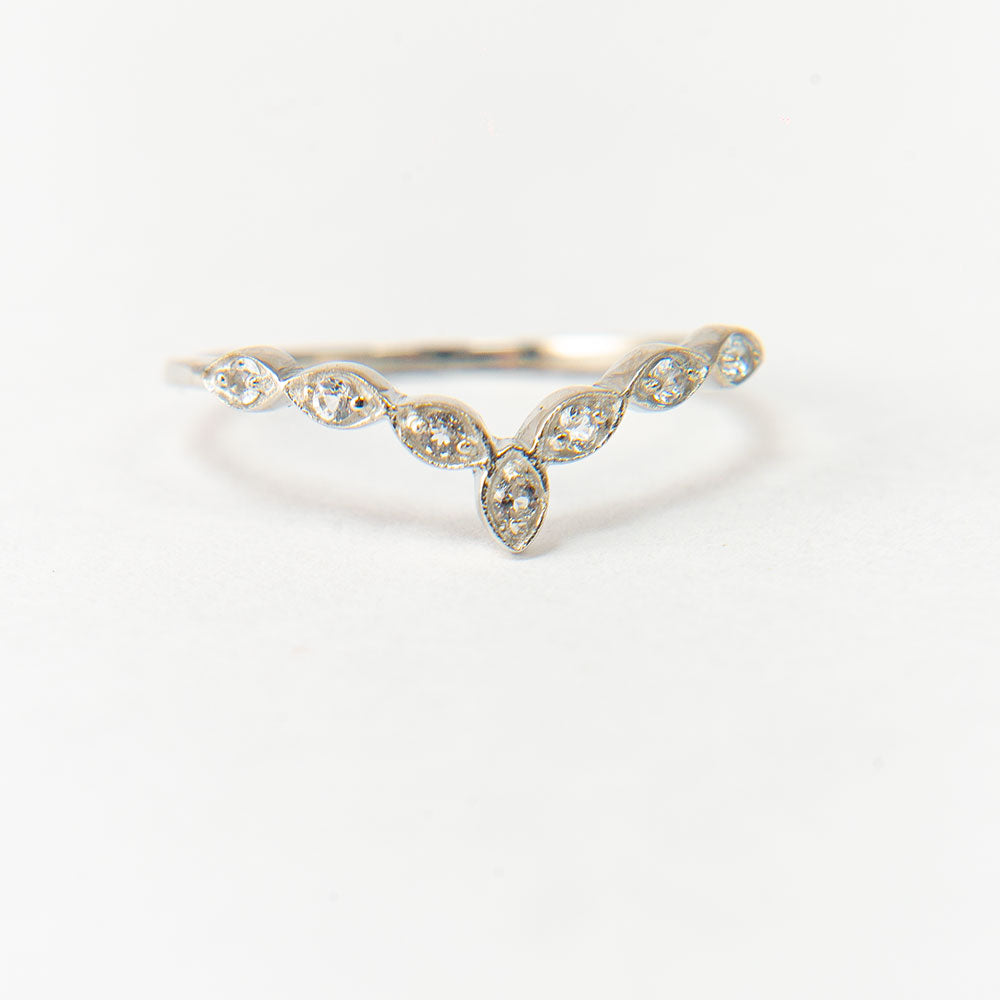 Stříbro 925/1000 - Sada s Marockým Ametystem a Bílým Topazem - Karátové číslo: 0.28. přibližná hmotnost: 2.31 gramů ( Prsten ) 7 