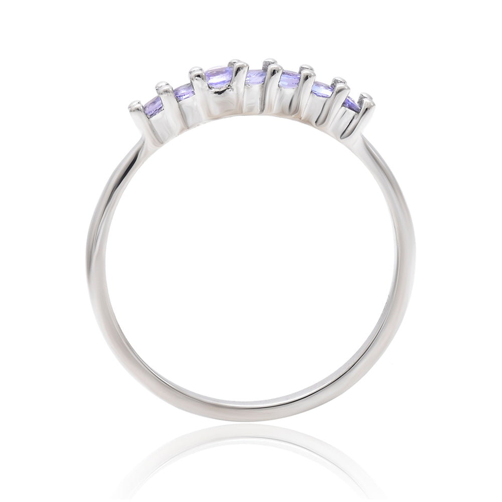 Stříbrný Prsten s AAA Tanzanitem