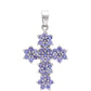 Kříž Stříbrný Přívěsek s AAA Tanzanitem