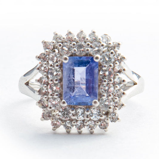 Stříbrný Prsten s AAA Tanzanitem