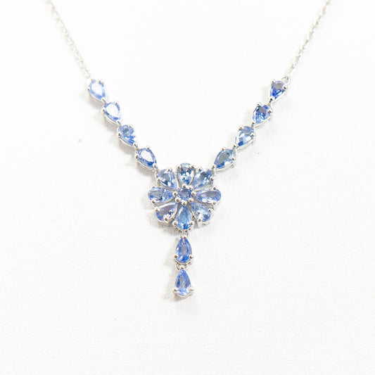 Stříbrný Náhrdelník s AAA Tanzanitem