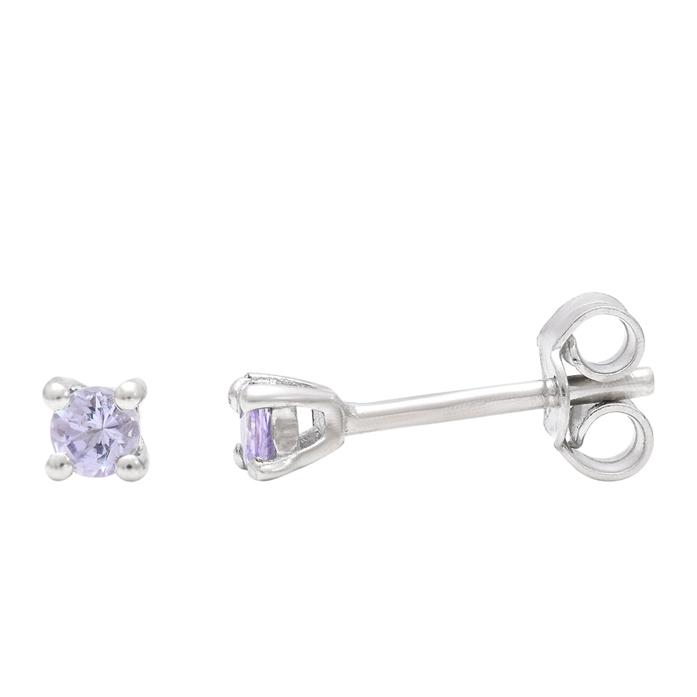 Stříbro 925/1000 - Náušnice s AAA Tanzanitem - Karátové číslo: 0.22. přibližná hmotnost: 0.72 gramů 2 