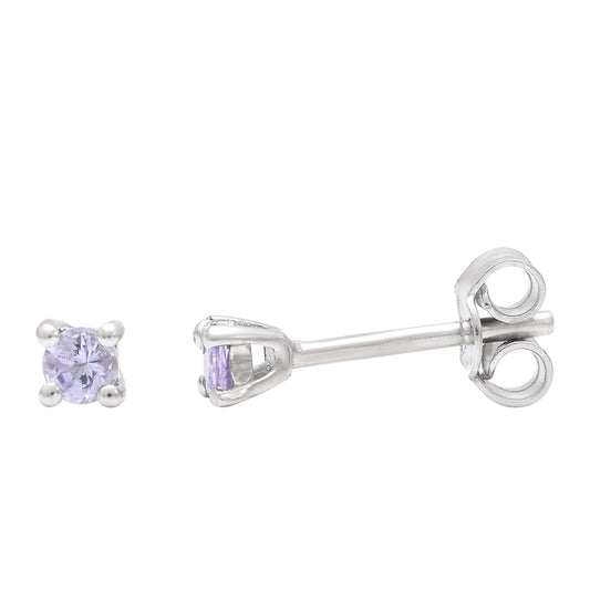 Stříbro 925/1000 - Náušnice s AAA Tanzanitem - Karátové číslo: 0.22. přibližná hmotnost: 0.72 gramů