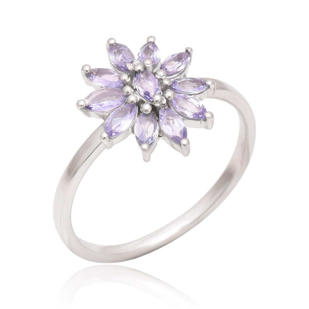 Stříbrný Prsten s AAA Tanzanitem 1 