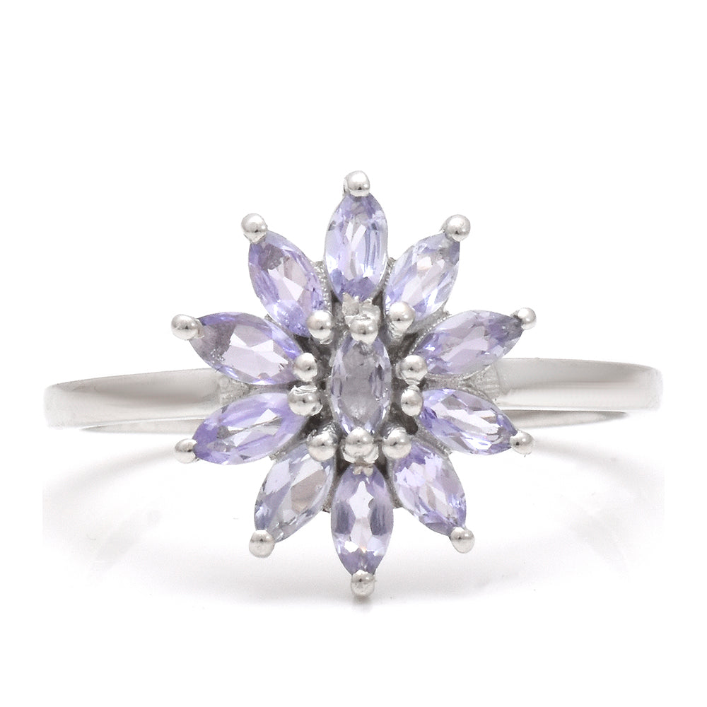 Stříbrný Prsten s AAA Tanzanitem 2 