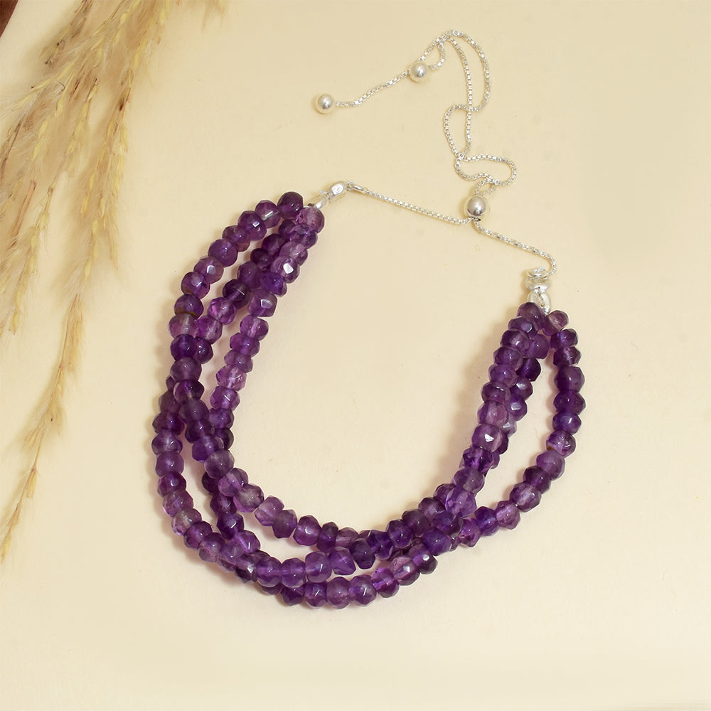 Stříbro 925/1000 - Náhrdelník s Brazilským Ametystem - Karátové číslo: 177.5. přibližná hmotnost: 36 gramů 3 