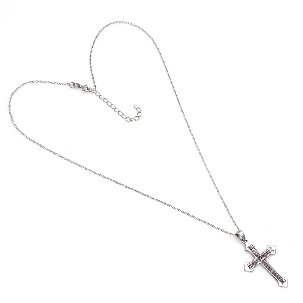 Stříbro 925/1000 - Přívěsek s Brazilským Ametystem - Karátové číslo: 0.42. přibližná hmotnost: 2.6 gramů 3 