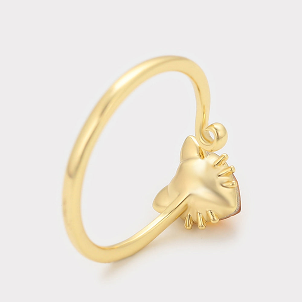 Pozlacený Slitinový Prsten se Žlutým Emporia® Křišťálem 7 