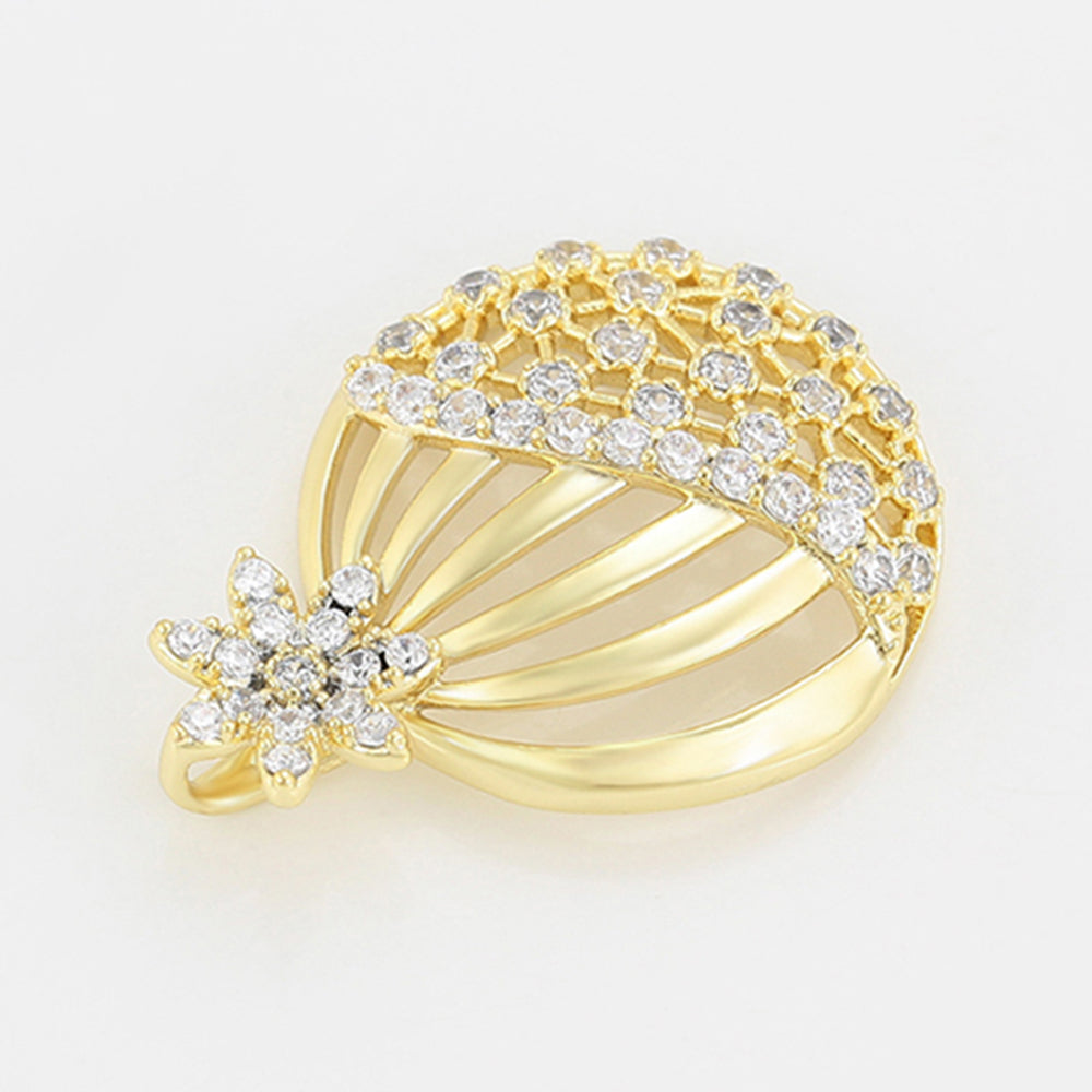 Pozlacená Slitinová Sada s Bílým Emporia® Křišťálem ( Náušnice+Přívěsek ) 5 