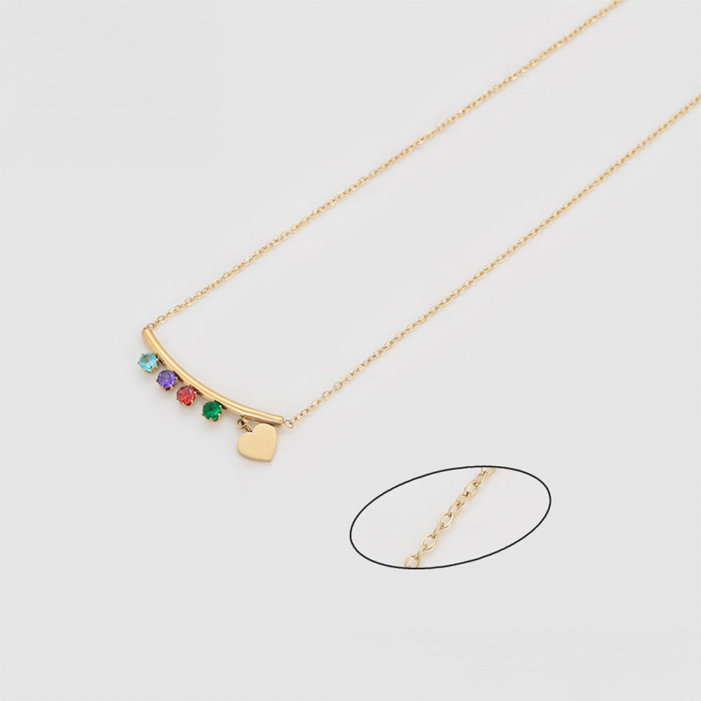 Pozlacený Slitinový Náhrdelník s Červeným Emporia® Křišťálem a se Zeleným Emporia® Křišťálem 5 