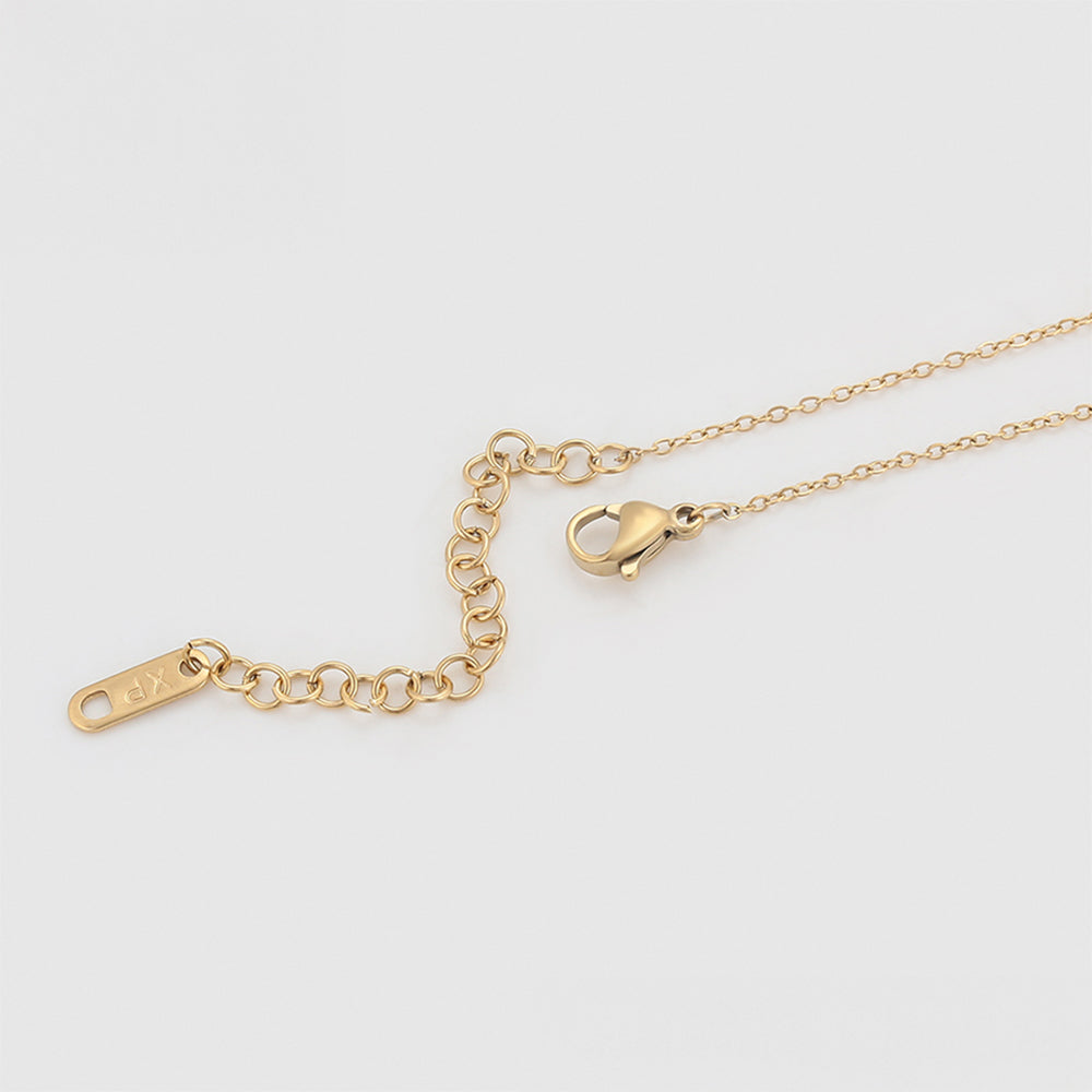 Pozlacený Slitinový Náhrdelník s Červeným Emporia® Křišťálem a se Zeleným Emporia® Křišťálem