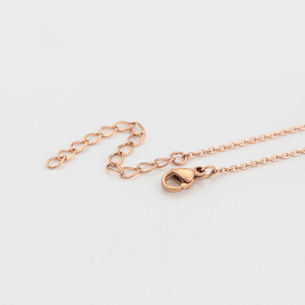 Pozlacený Slitinový Náhrdelník s Růžovým Emporia® Křišťálem 7 