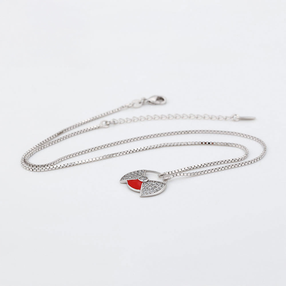 Pozlacený Slitinový Náhrdelník s Červeným Emporia® Křišťálem 3 