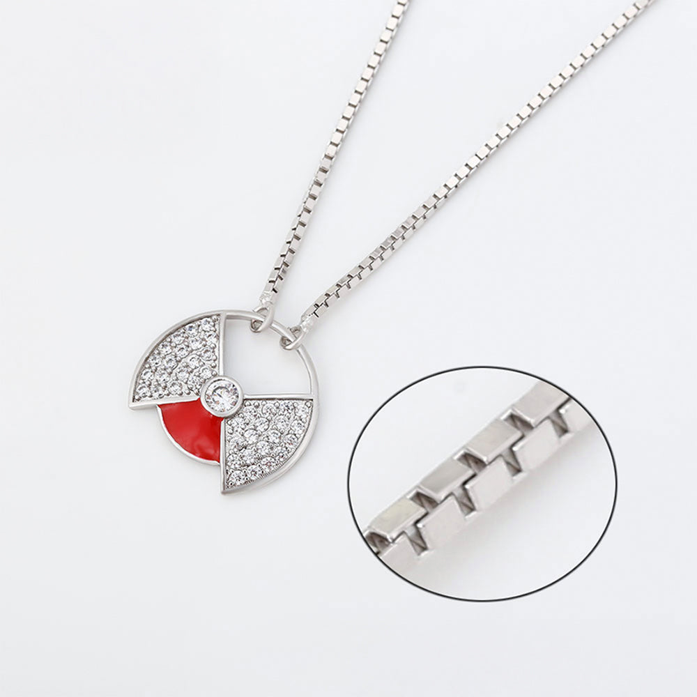 Pozlacený Slitinový Náhrdelník s Červeným Emporia® Křišťálem 4 