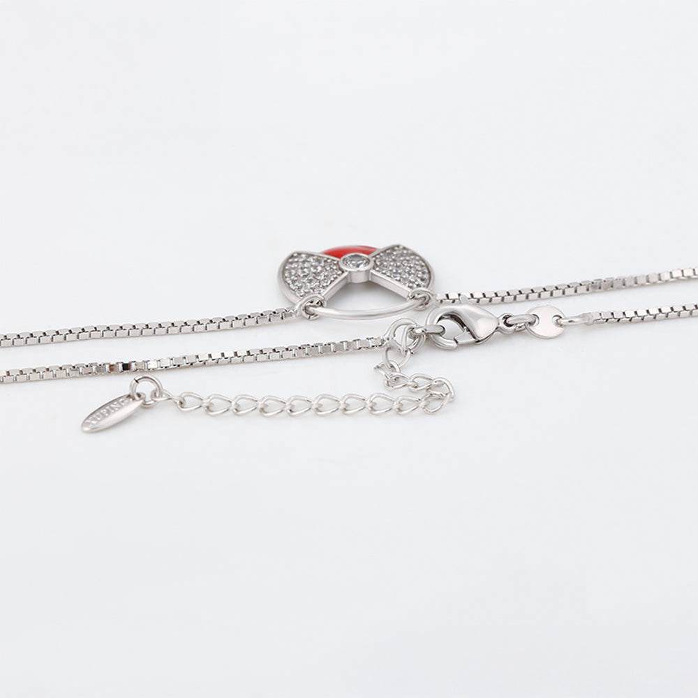 Pozlacený Slitinový Náhrdelník s Červeným Emporia® Křišťálem 6 