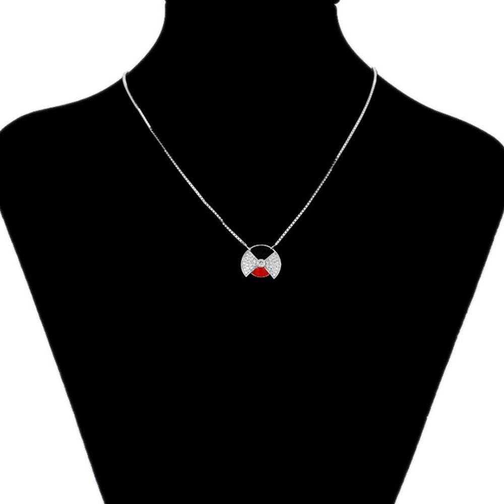 Pozlacený Slitinový Náhrdelník s Červeným Emporia® Křišťálem 8 