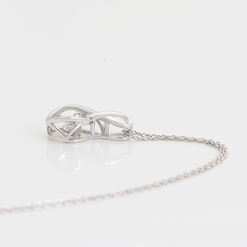 Pozlacený Slitinový Náhrdelník s Bílým Emporia® Křišťálem ( Náhrdelník+Přívěsek )