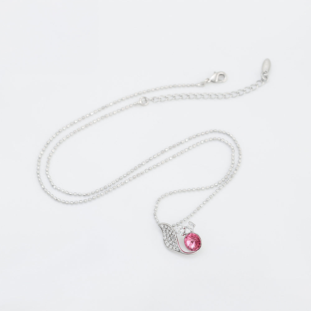 Pozlacený Slitinový Náhrdelník s Růžovým Emporia® Křišťálem 3 